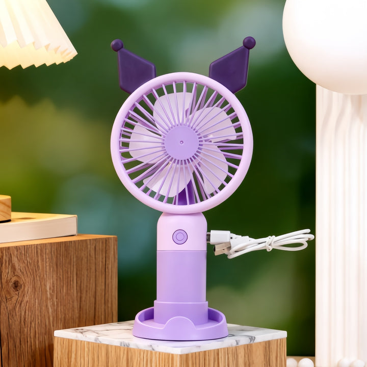 Women portable hand fan with cute rabbit design Kalsten