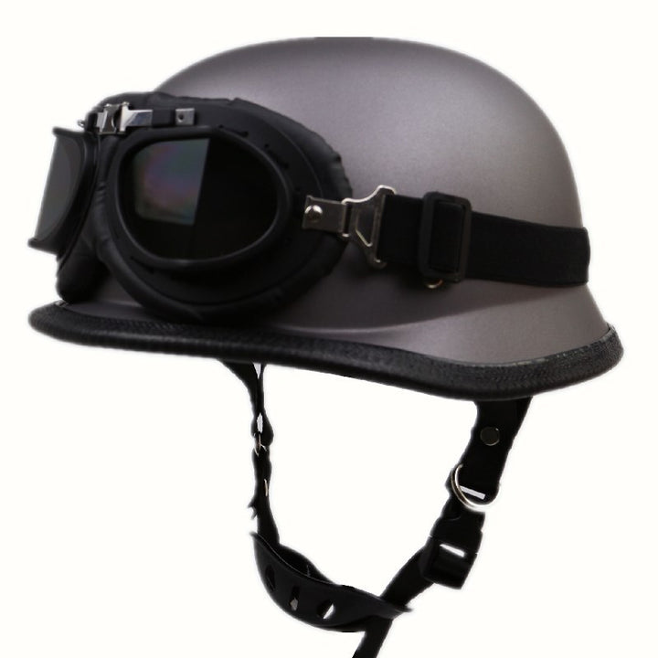 Vintage Motorcycle Helmet with Protective Goggles Kalsten
