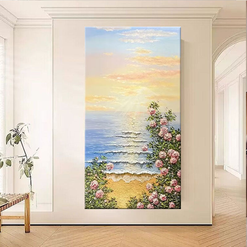 Scenic Coastal Landscape Canvas Artwork