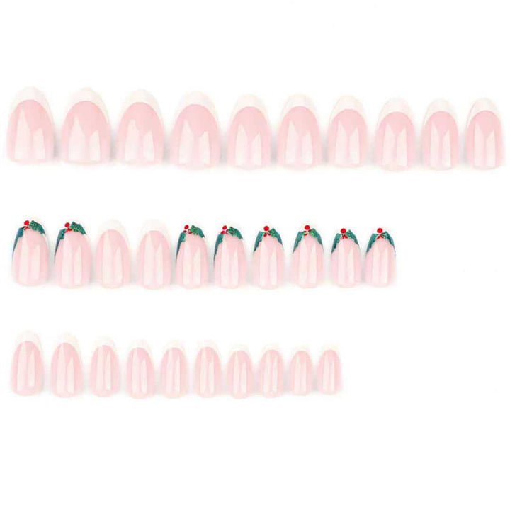 Holiday-Themed French Tip Nail Art Kalsten