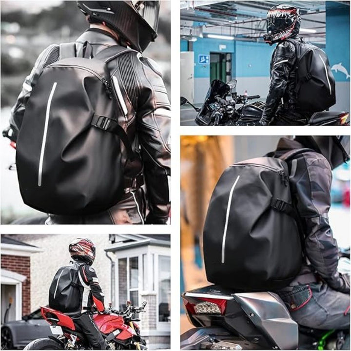 Sporty backpack with reflective design elements Kalsten