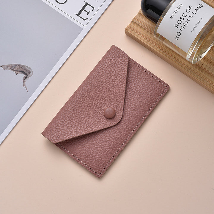 Compact Textured Leather Cardholder Kalsten