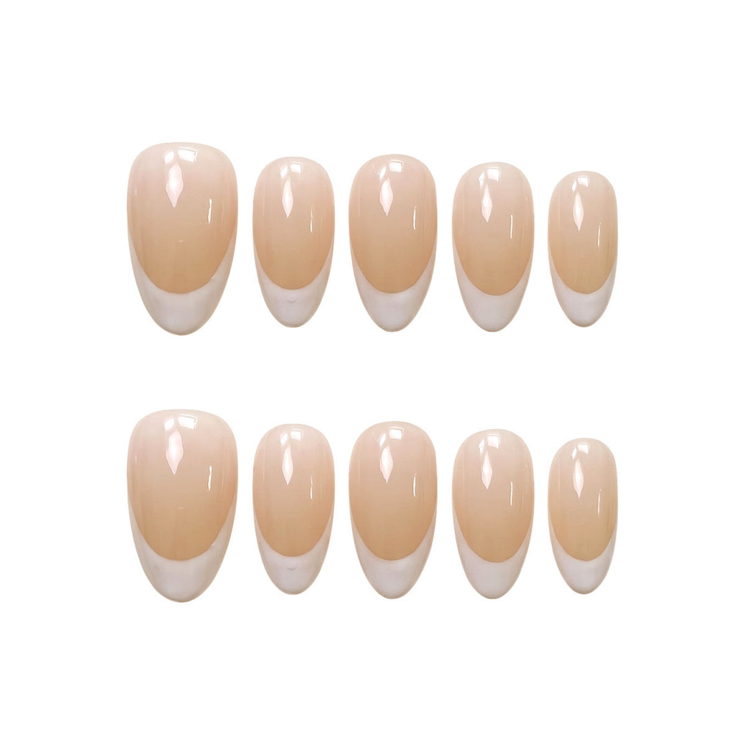 Premium French Tip Press-On Nail Set