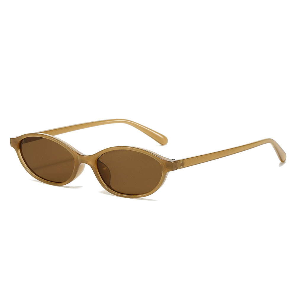 Retro-Inspired Slim Oval Sunglasses Kalsten