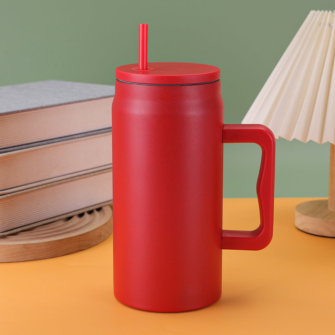 Women's reusable drinking cup with straw and ergonomic handle Kalsten