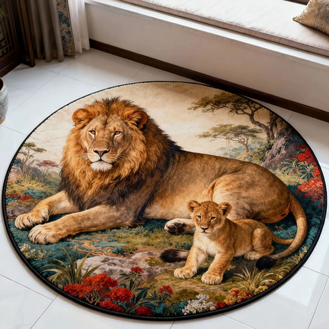 Artistic Horse-Themed Area Rug