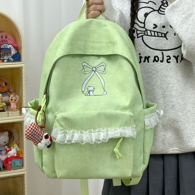 Cute Right Bow Accent Backpack