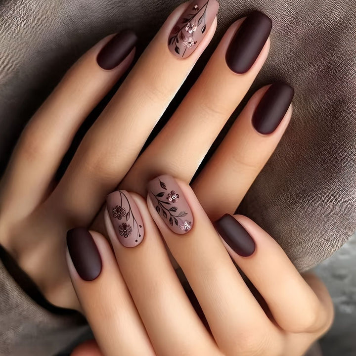 Floral Art Acrylic Nail Set Kalsten