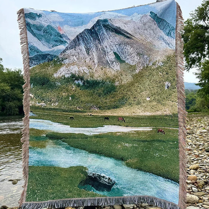 Scenic Landscape Throw Blanket