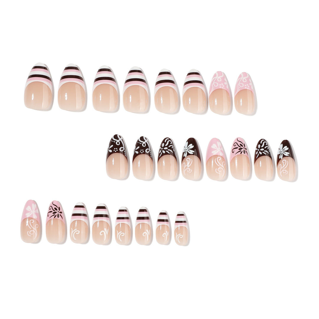 Artful stiletto nails with attractive patterns Kalsten