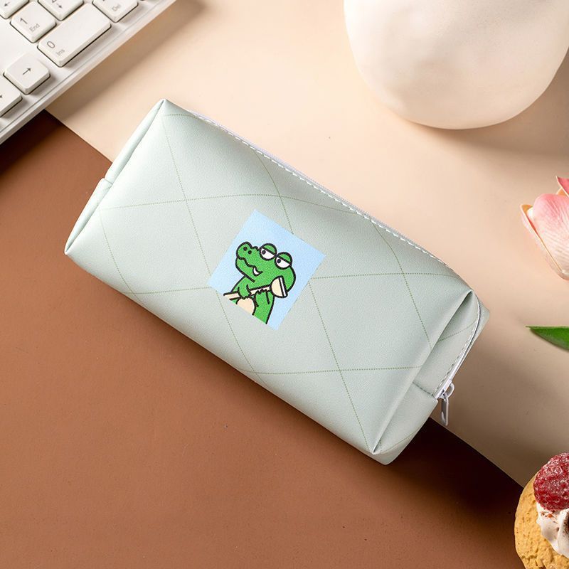 Playful Cartoon Character Zippered Pencil Case