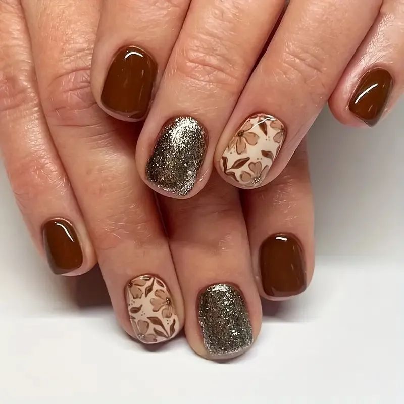 Elegant Botanical Nail Art Set Kalsten