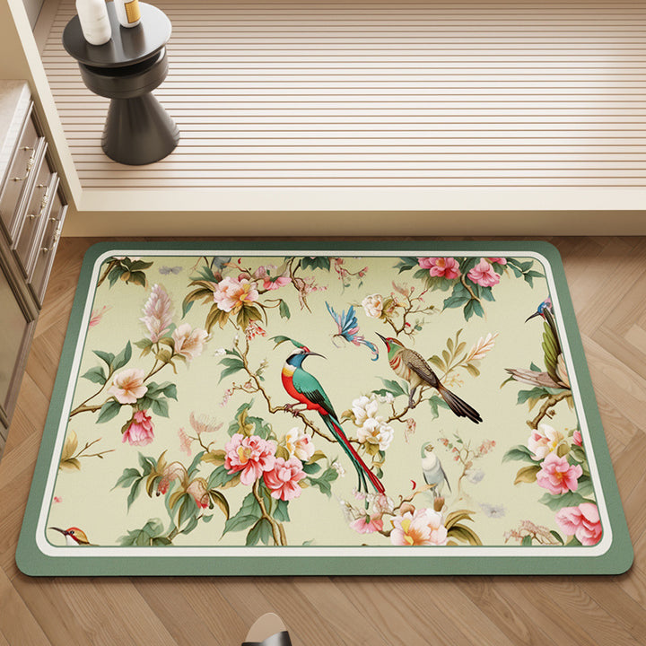 Floral Design Kitchen Mat Kalsten