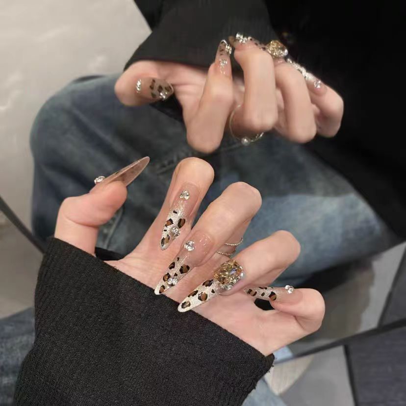 Glossy French Tip Press-On Nails Kalsten