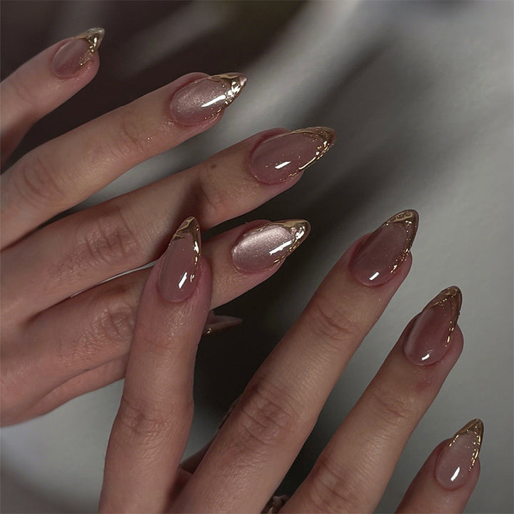 Elegant Marble Effect Press-On Nail Set Kalsten