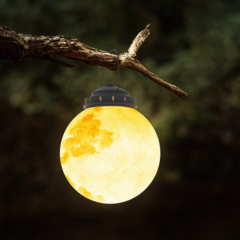 Moon-Shaped Outdoor Hanging Lantern