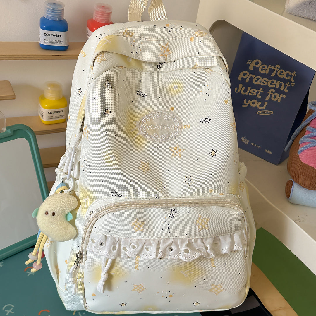 Charming Star-Embellished Casual Backpack Kalsten 1791205440