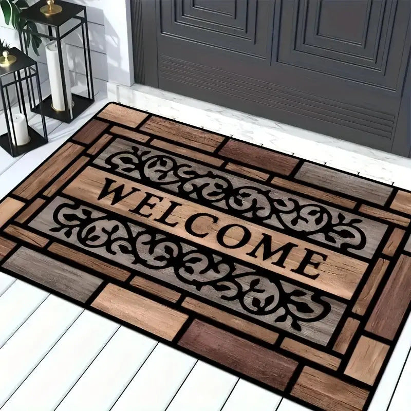 Cute Cartoon Cat Welcome Mat