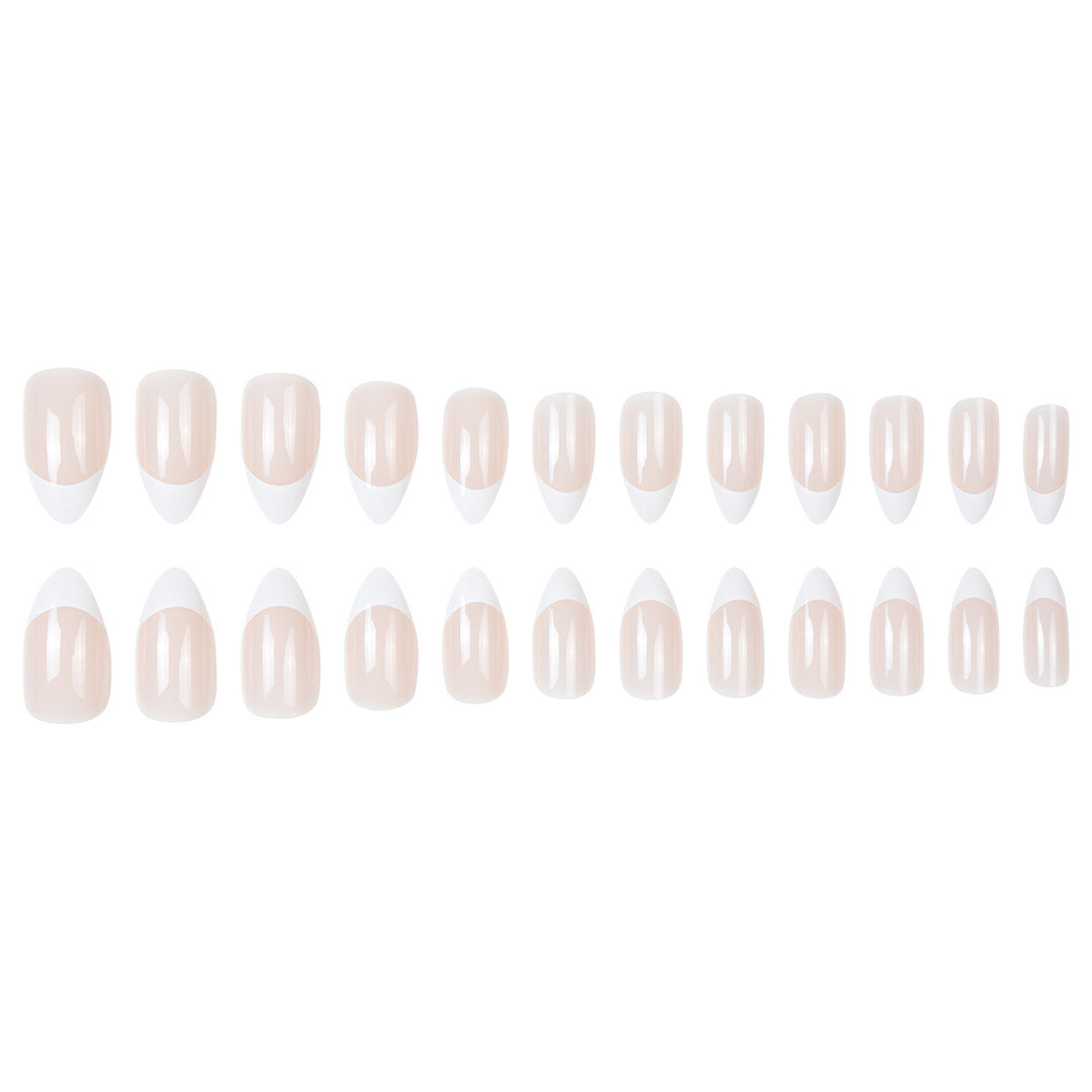 Elegant French Tip Stiletto Press-On Nails Kalsten 1789085334