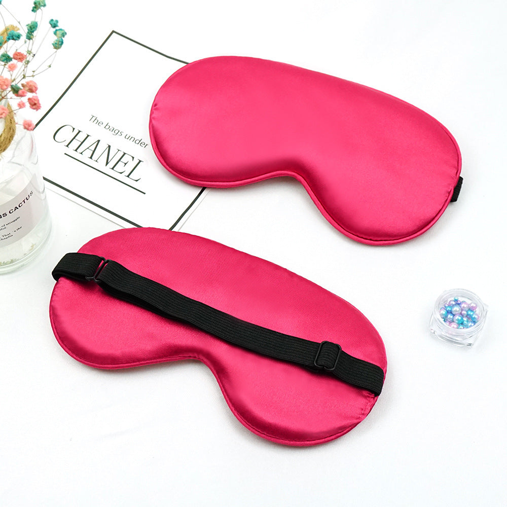 Unisex nan luxurious silk sleep mask with contoured eye cavity and adjustable elastic band Kalsten