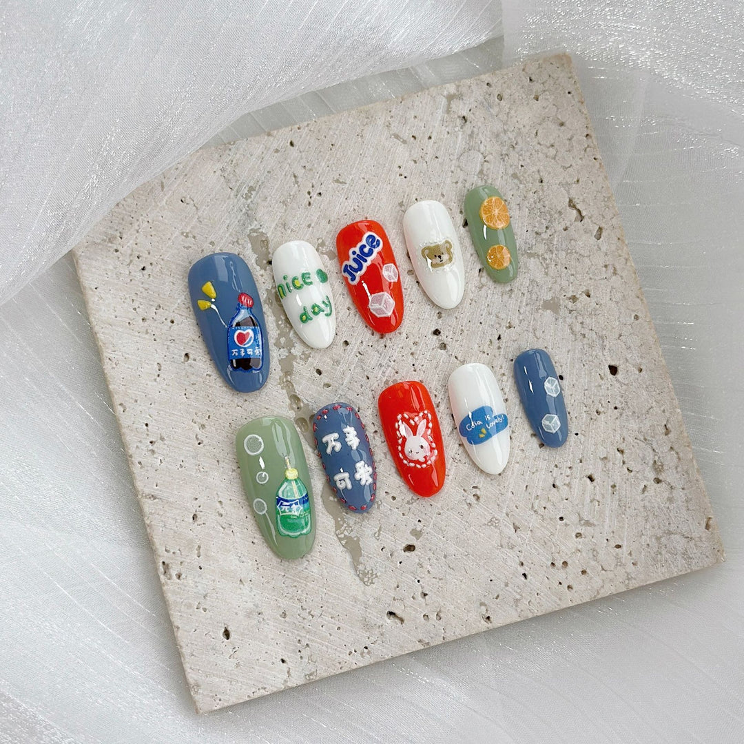 Butterfly-Embellished Press-On Nail Set