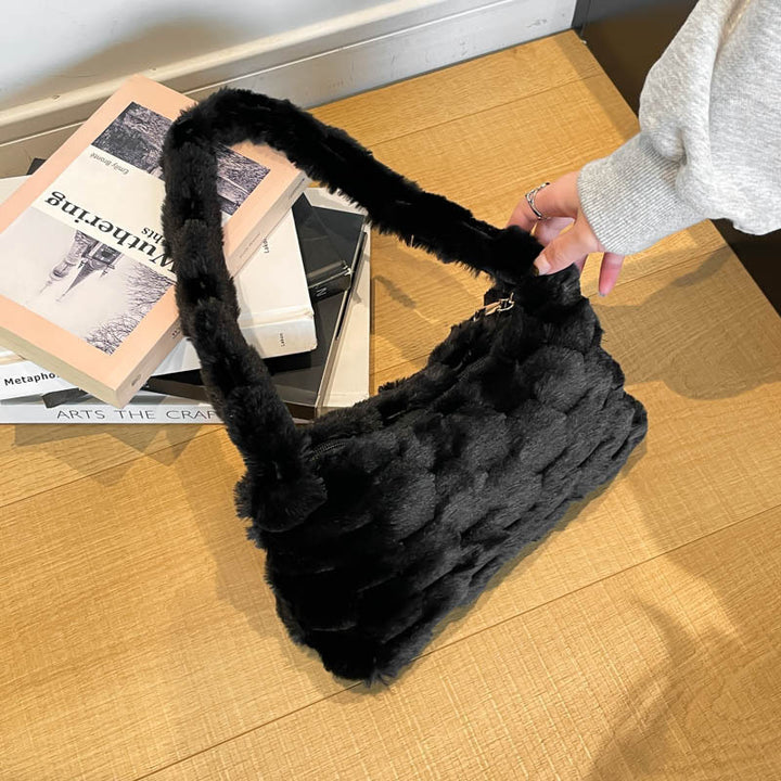 Cozy Textured Plush Handbag Kalsten