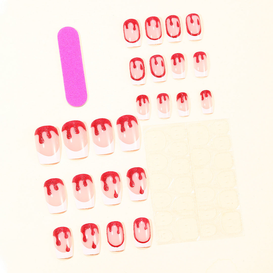 Artistic Blood Drip Nail Art Extensions Kalsten