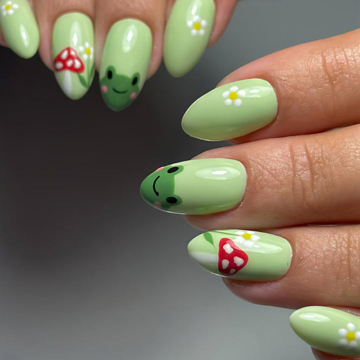Whimsical Nature-Themed Nail Art Kalsten