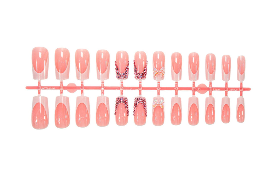 Artificial nail set with elegant glitter accents and modern designs Kalsten