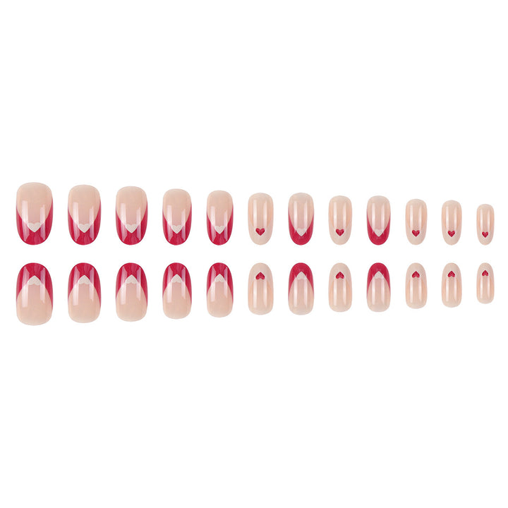 Heart-Accent Stiletto Press-On Nails Kalsten