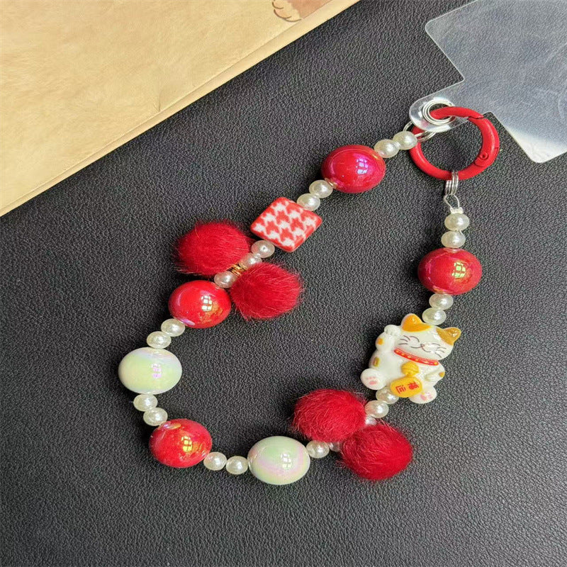 Decorative Bead Keychain Holder Kalsten