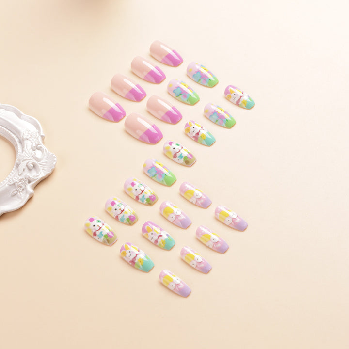 Artistic Spring-Themed Press-On Nail Art Kalsten