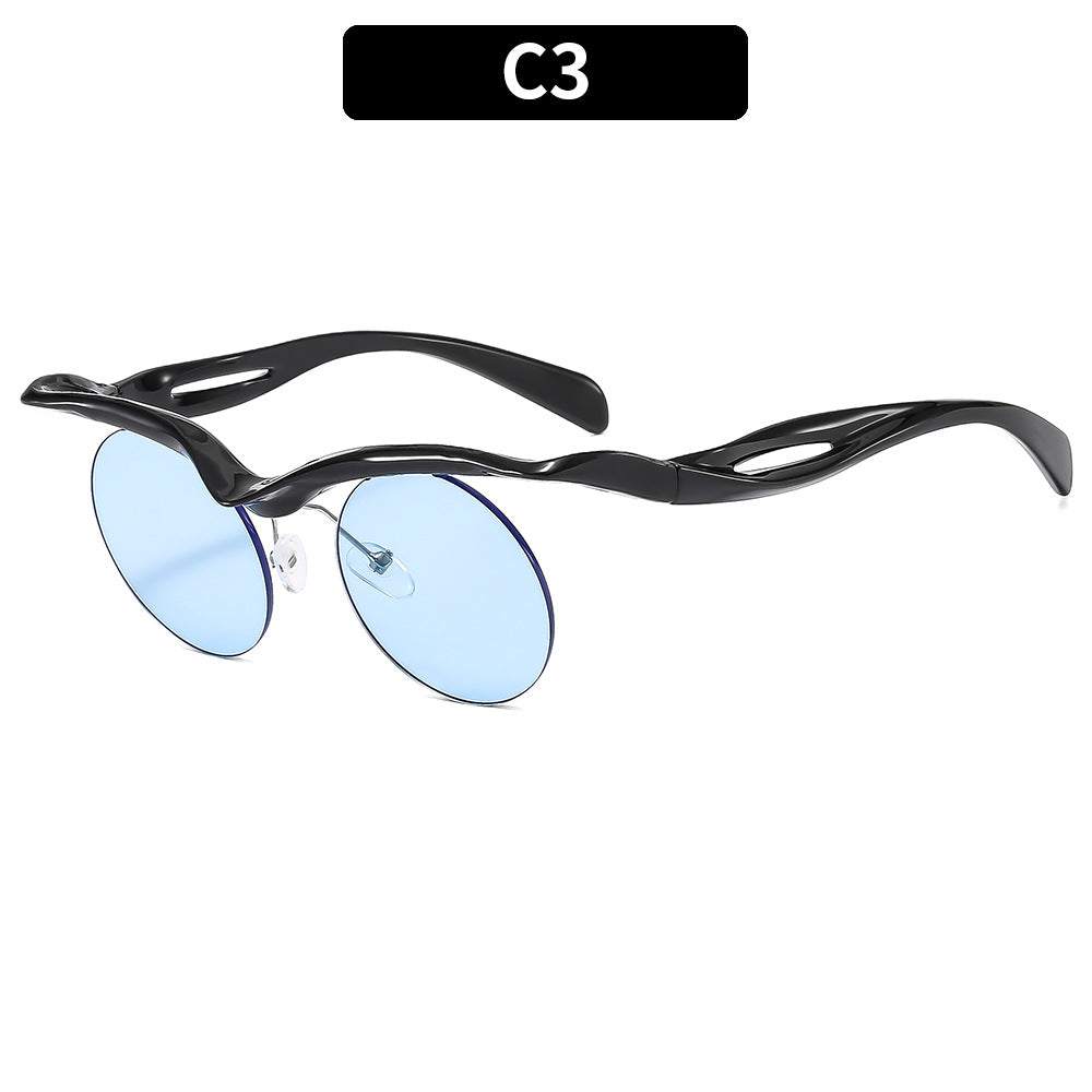 Fashion-Forward Futuristic Oval Sunglasses