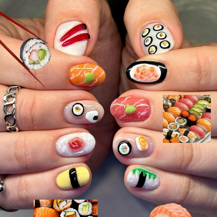 Artful Nail Art in Sushi Design Kalsten
