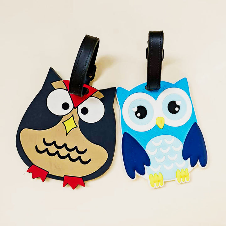 Unisex Luggage Tag in Artistic Owl Design Kalsten