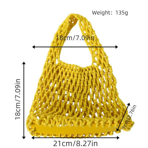 Macrame Tote Bag with Modern Design Kalsten