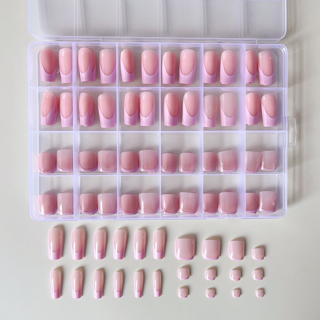 Artificial nail set with elegant gradient and high-gloss surface Kalsten