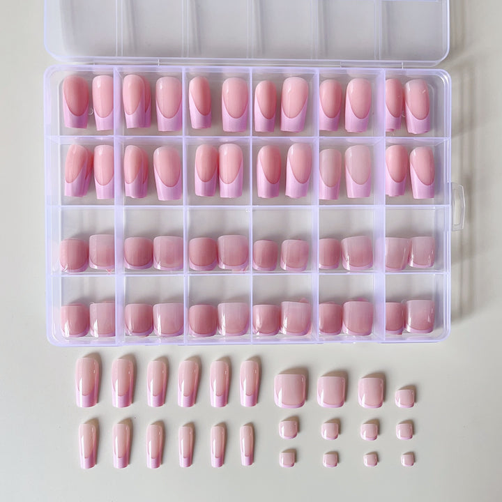 Artificial nail set with elegant gradient and high-gloss surface Kalsten