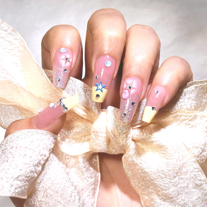 Festive Candy Cane Themed Press-On Nail Set Kalsten