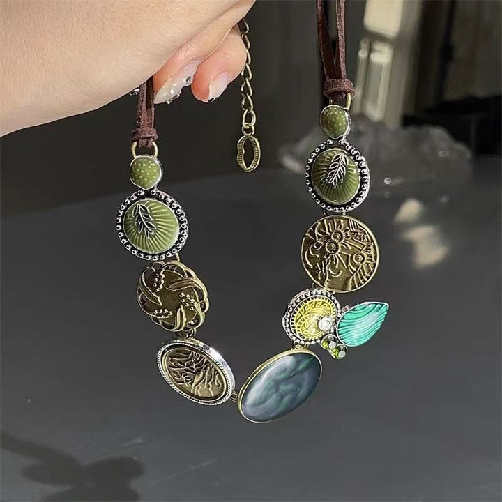 Floral Pendant Long Necklace Kalsten