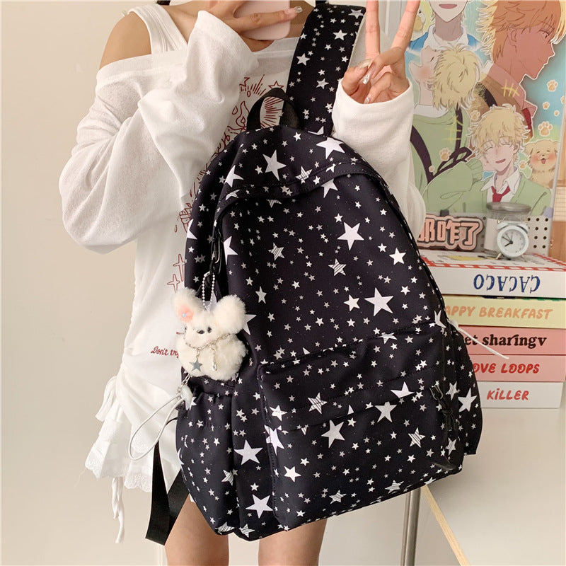 Backpack with Thoughtful Compartments and Trendy Star Motif Kalsten