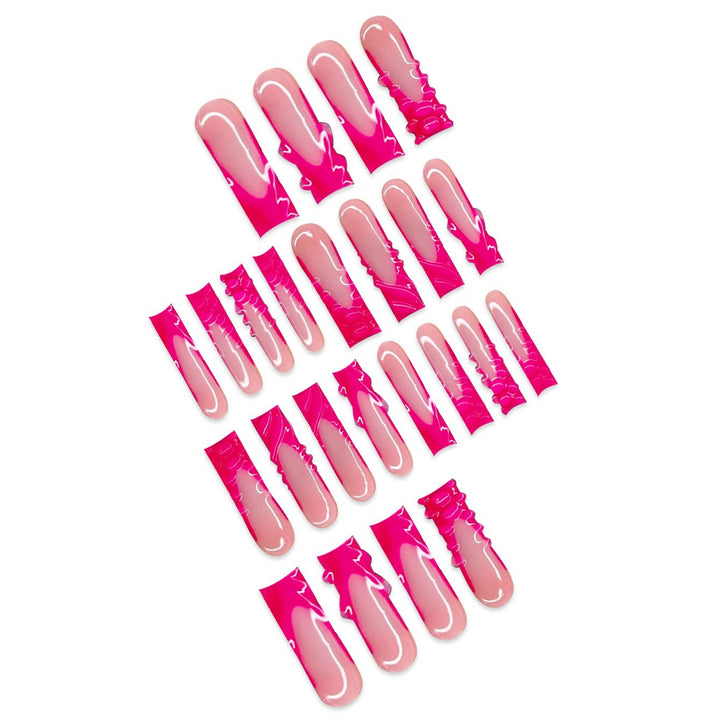 Artistic Long Press-On Nail Set with Unique Design Kalsten