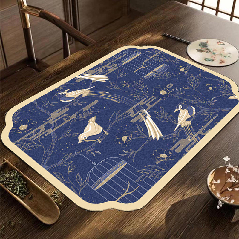 Floral Design Kitchen Mat