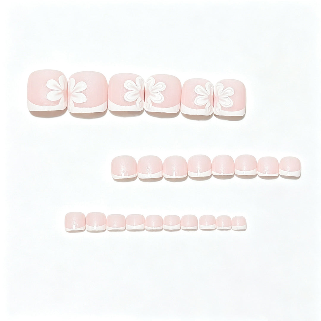 Elegant French Tip Pedicure Set Kalsten