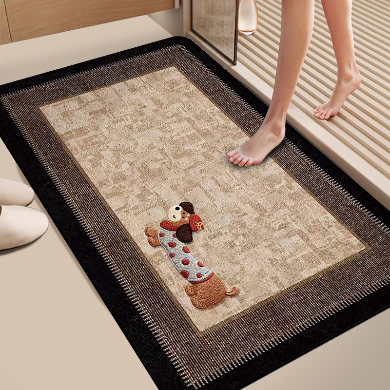 Plush Dog-Themed Bath Mat Kalsten