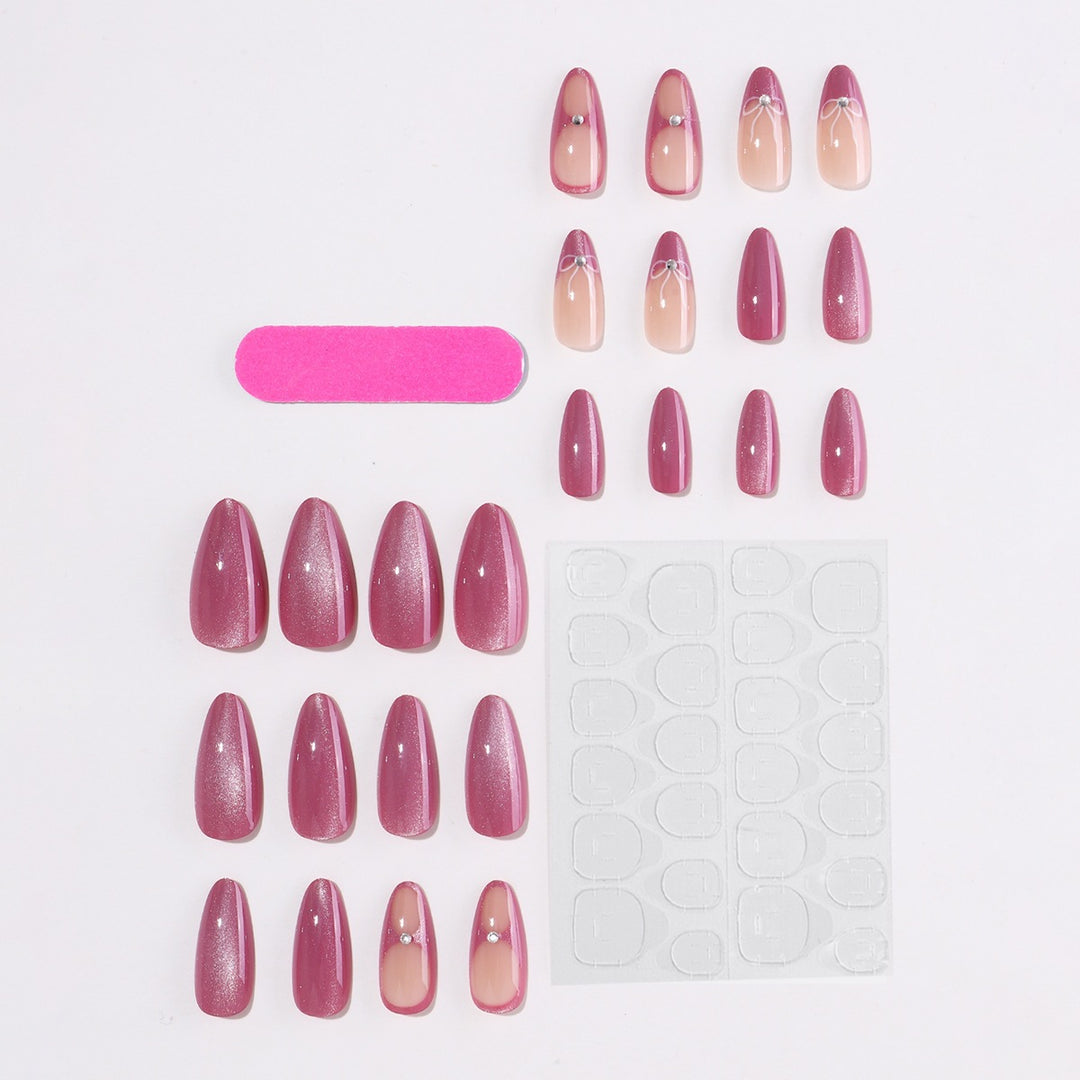 Elegant artificial nails with glitter accents Kalsten