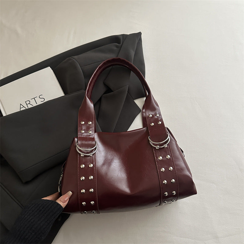 Studded Structured Handbag