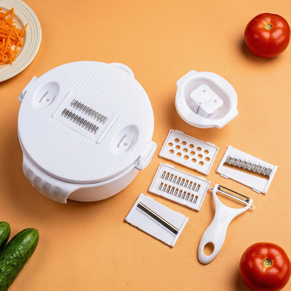 Multifunctional vegetable slicer with integrated cutting attachments Kalsten