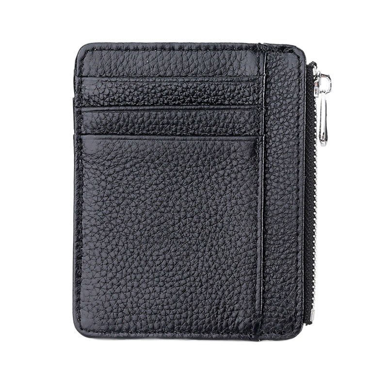 Zippered Leather Card Holder