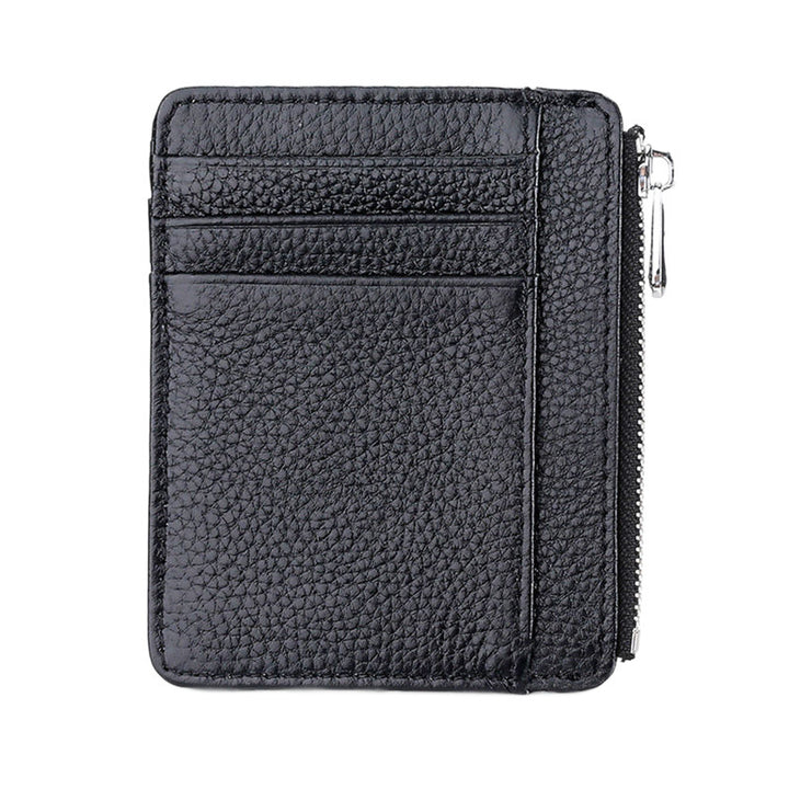 Zippered Leather Card Holder